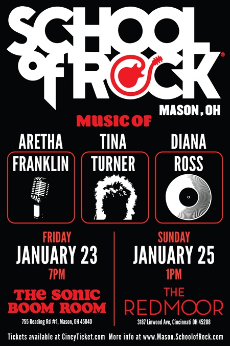 School of Rock Mason Music of Aretha Franklin, Tina Turner, and Diana Ross