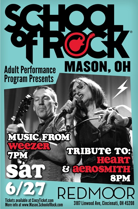 School of Rock Mason Adults present Music of Weezer and A Tribute to Heart and Aerosmith