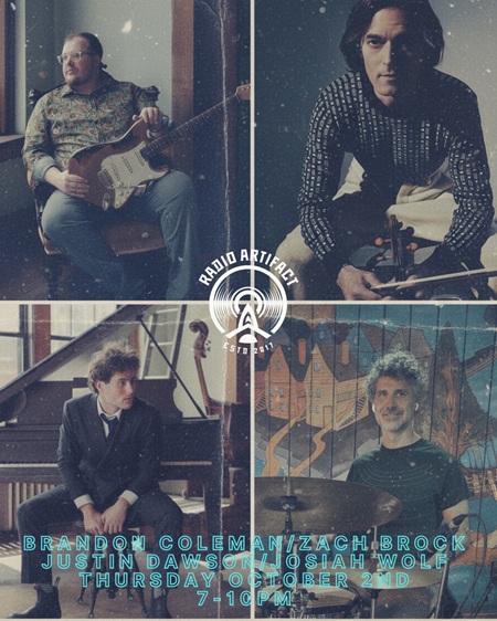 Thursday Night Jazz: Brandon Coleman/Zach Brock/Justin Dawson/Josiah Wolf